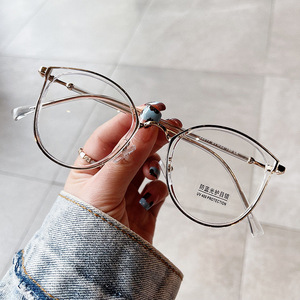 Monturas de Gafas Ovaladas Qianai con Protección Anti Luz Azul, Montura Completa, Lentes de PC para Mujer, para Uso Diario - Product Image 2