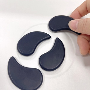 Peigne <span class=keywords><strong>Gua</strong></span> <span class=keywords><strong>Sha</strong></span> en pierre Bian, jade noir 100% naturel, outil de massage facial amincissant et anti-gonflement, soin de la peau, vente chaude - Product Image 5