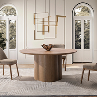 Table à manger en bois naturel massif Design moderne et contemporain pour la maison Cuisine Restaurant Bar Gym Mobilier polyvalent