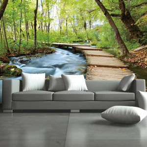 Baskılı doğa manzara duvar resmi fotoğraf duvar kağıdı 3d duvar dekor sanatı Sticker orman manzara duvar kağıdı ev dekorasyon - Product Image 1