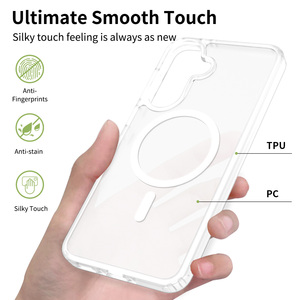 Funda Transparente Mate Esmerilada con Magnético para <span class=keywords><strong>Samsung</strong></span> A37, Carcasa Antihuellas de PC+TPU a Prueba de Golpes - Product Image 2