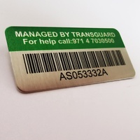 Étiquette métallique de propriété étanche inventaire en acier inoxydable logo personnalisé fixe code qr code à barres étiquette gravée au laser étiqueteuse