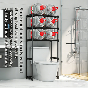 Organizador de Lavandería Multifuncional de Plástico de Dos Niveles, Estante de Almacenamiento Sobre la Lavadora para Baño - Product Image 3