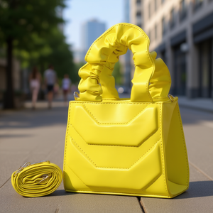 Bolso de Pecho Fana para Mujer, Marca Galia Citrus, en Microfibra y Cuero Sintético, con Asa con Volantes, Correa Ajustable, a la Moda, para Todas las Temporadas - Product Image 2