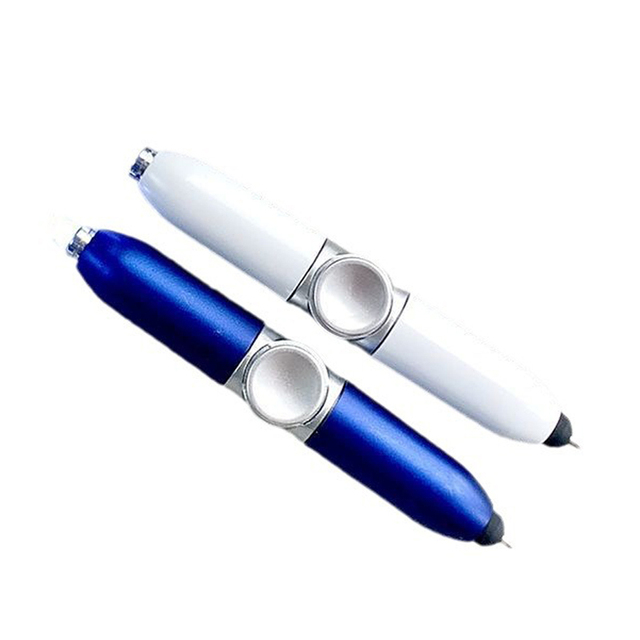 New Products Creative Stationery Multifunction Hand Spinner Ballpoint Pen Custom logo Fidget Pen with LED Light