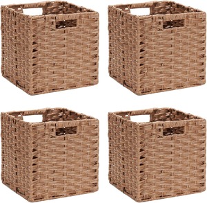 Modern <b>Wicker</b> <b>Storage</b> <b>Baskets</b> <b>Baskets</b> with Handles Organizing for Pantry Closet Toys Organizing Rattan <b>Baskets</b> Organizer - Product Image 5