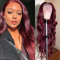 Perruques frontales en cheveux humains vierges brésiliens Remy, ondulés, pré-épilés, avec dentelle HD 13x4 et cuticules alignées