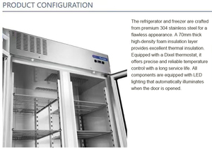 Congeladores Comerciales OEM con Funciones de Refrigeración y Congelación, Refrigerador <span class=keywords><strong>Vertical</strong></span> para Alimentos, Congelador <span class=keywords><strong>Vertical</strong></span> -30 ℃ - Product Image 5