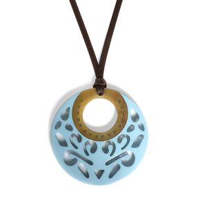 Collier pendentif artisanal en corne de buffle, style bohème, poli, ethnique, bijoux de mode, vente en gros - Product Image 3