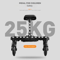 2 en 1 Poussette Kid Board Comfort Planche à roulettes avec siège détachable Glider Ride on Step Board