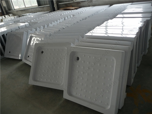 Base de douche carrée blanche, en Fiber de verre, Portable, pour <span class=keywords><strong>la</strong></span> douche <span class=keywords><strong>Tra</strong></span>, de couleur blanche - Product Image 4