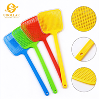 Raquette anti-mouches en plastique durable à long manche, personnalisable avec logo, design simple, promotionnelle pour la maison, le patio, le bureau, contre les nuisibles
