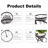 Support de plante de jardin en métal en forme de vélo support d'affichage de Pots de fleurs à 3 niveaux