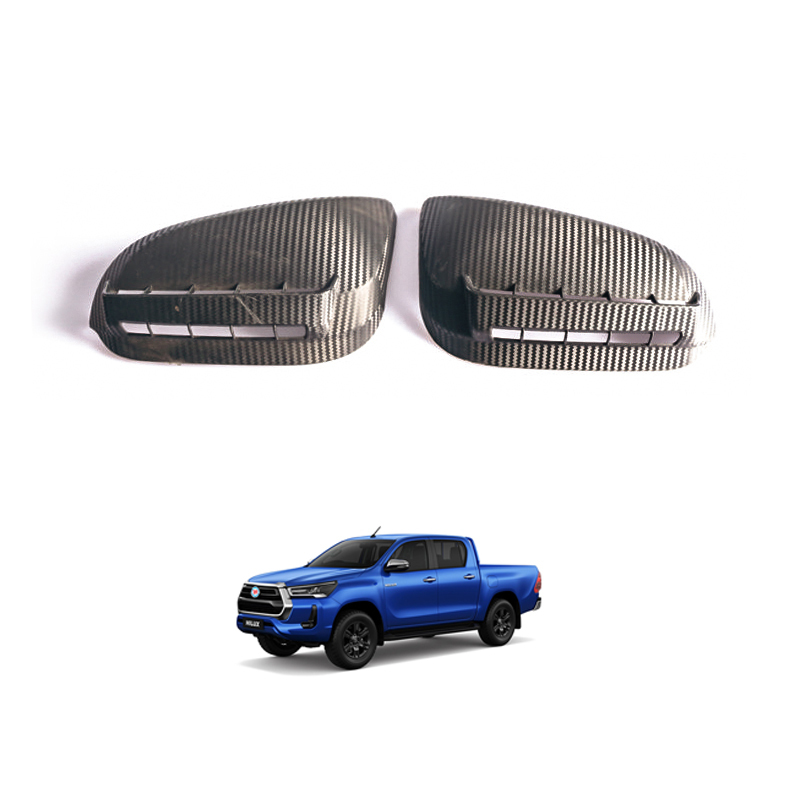 Pair Of Matte Black Mirror Covers For Toyota Hilux SR, SR5, Workmate - Left & Right - View #6