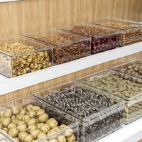 Boîte de rangement et distributeur de bonbons, noix et pop-corn en acrylique transparent, présentoir alimentaire