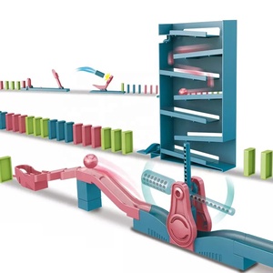 Juego de bloques de construcción de dominó para niños, juguete de construcción de bloques de dominó de bolas rodantes, de mármol, 120 piezas - Product Image 2