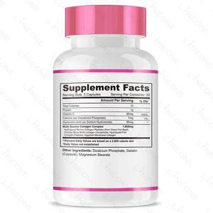 ODM/ OEM Multi <span class=keywords><strong>Collagen</strong></span> Complex für Frauen, 60 Kapseln mit hydrolysierten Protein peptiden aus Hyaluron säure, Biotin und Vitamin C. - Product Image 3