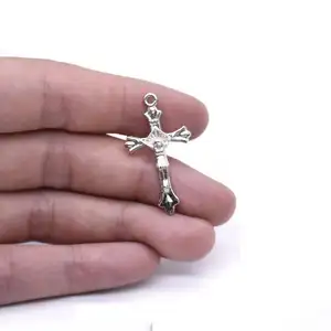 3.8*2.2cm Custom catholic Alloy 3d Christian Symbol Metal Christian Cross