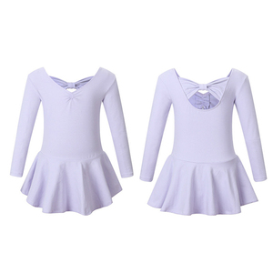 Justaucorps <span class=keywords><strong>de</strong></span> danse pour petites filles BW4002 en coton doux, avec nœud décoratif au dos et ouverture à l'entrejambe, idéal pour la <span class=keywords><strong>gymnastique</strong></span> et l'entraînement. - Product Image 5