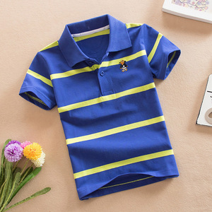 <span class=keywords><strong>Camiseta</strong></span> Polo de <span class=keywords><strong>Manga</strong></span> <span class=keywords><strong>Corta</strong></span> de Alta Calidad para Bebés y Niños, <span class=keywords><strong>Camiseta</strong></span> de Algodón con Rayas Teñidas con Hilo para Niños - Product Image 2
