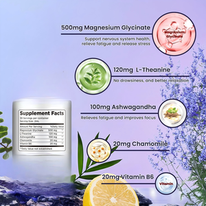 Gotas líquidas de magnesio glicinato de marca privada OEM/ODM para aliviar el estrés con vitaminas para promover el sueño y la función nerviosa intestinal - Product Image 2