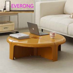 Table basse de salon en plastique amovible de style nordique, idéale pour les petits appartements, avec design modulable et assemblage facile – Mobilier de maison tendance. - Product Image 6