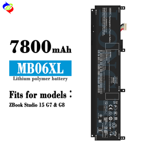 Nueva y genuina batería original para portátil MB06XL 11,58 V 83Wh para <span class=keywords><strong>HP</strong></span> Create <span class=keywords><strong>ZBook</strong></span> Studio Mobile Workstation <span class=keywords><strong>15</strong></span> <span class=keywords><strong>G7</strong></span> / G8 2017 - Product Image 2