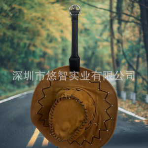 Cross-border <b>car</b> seat hat clip <b>hook</b>, rear seat back cowboy hat leather hat clip, travel anti-loss hat clip - Product Image 2