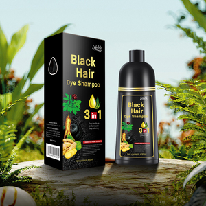 Tinta per Capelli Semi-Permanente alle Erbe con Zenzero e Ginseng, Senza Ammoniaca e PPD, Copre i Capelli Grigi/Bianchi, Colore <span class=keywords><strong>Marrone</strong></span>/Nero, Modello Crema - Product Image 4