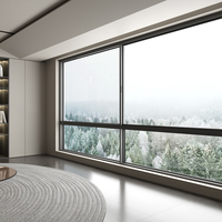 Ventanas Corredizas de Aluminio con Doble Acristalamiento y Marco de Aluminio Insonorizadas, Estándar Australiano AS2047, de Tres o Dos Vías, con Mosquitera