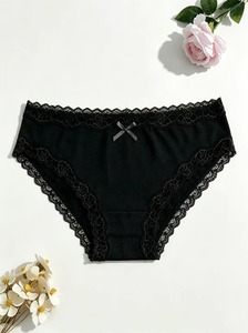 Braguitas de Encaje Sensuales para Mujer, Cintura Media, Tejidas, Transpirables y Cómodas, Venta al Por Mayor OEM - Product Image 2