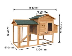 Gallinero Moderno, Compacto, Transpirable y Ecológico, Nuevo Diseño, <span class=keywords><strong>Casa</strong></span> para Mascotas de Madera Maciza, para <span class=keywords><strong>Animales</strong></span> Pequeños, Interior y Exterior - Product Image 5