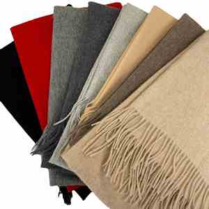 Autumn Winter Women Lady Thickened 100% <b>Wool</b> Shawl Custom Logo Solid Color Traditional Tassel <b>Scarves</b> - Product Image 2