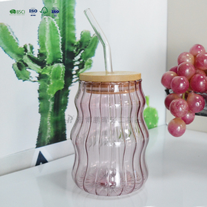 Tasse <span class=keywords><strong>en</strong></span> <span class=keywords><strong>verre</strong></span> borosilicaté côtelé coloré pour boissons Conception de <span class=keywords><strong>gourde</strong></span> <span class=keywords><strong>en</strong></span> forme de nuage pour bière café glacé jus Soda <span class=keywords><strong>thé</strong></span> - Product Image 1