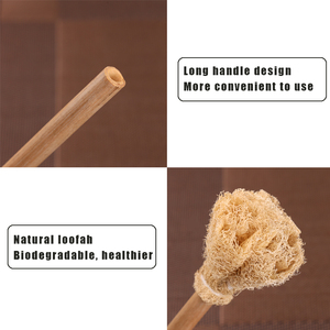 Cepillo de Luffa Natural de Mango Corto para Lavar Platos, Reutilizable y Multifuncional para Limpieza de Cocina - Product Image 3