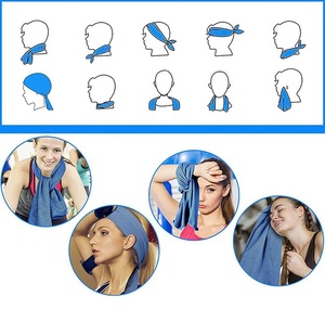 ผ้าขนหนูคลุมศีรษะรูปตัวยู สำหรับ<span class=keywords><strong>กีฬา</strong></span>กลางแจ้ง ป้องกันแสงแดด ให้ความรู้สึกเย็นสบาย เหมาะสำหรับออกกำลังกาย ตั้งแคมป์ ผ้าคลุมศีรษะแบบมีฮู้ด แห้งเร็ว - Product Image 6