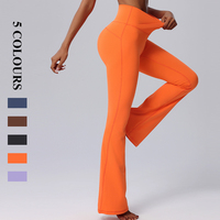 Pantalon de yoga en forme de cloche pour la peau en gros Leggings de danse de levage de hanche taille haute