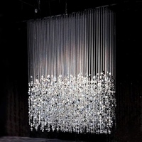 Plafond en acrylique doré argenté de luxe pour la décoration de la salle de bal, scène de mariage, rideau de perles de cristal, pendentif à paillettes