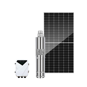 ปั๊มน้ำบาดาลแบบจุ่มใต้น้ำ OEM 180 เมตร 24V/36V/48V/72V 1 แรงม้า ช่องจ่ายน้ำ 0.75 นิ้ว ใช้ไฟฟ้ากระแสสลับ สำหรับพลังงานแสงอาทิตย์ - Product Image 1
