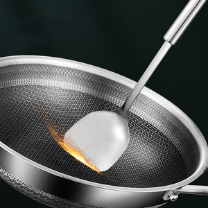 <span class=keywords><strong>Wok</strong></span> <span class=keywords><strong>en</strong></span> acier inoxydable de haute qualité avec outil de cuisson sain de grande capacité - Product Image 3