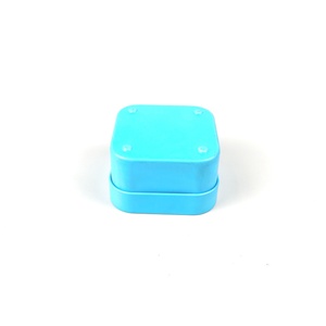 Boîte en métal rectangulaire personnalisée, boîte en métal bleu uni pour bonbons, chocolat, thé - Product Image 2