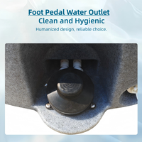 Station de lavage des mains portable grande capacité, évier de lavage des mains en plastique pour les chantiers, la restauration, l'hygiène d'urgence