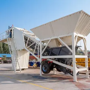 Made In China High Quality Precast 25 30 50 60 90 M3/h Wet Dry Ready Mixed Mobile Concrete Batching Plant Price