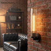 Lampe murale E26 en verre clair/fumé de style nordique moderne pour chambre à coucher