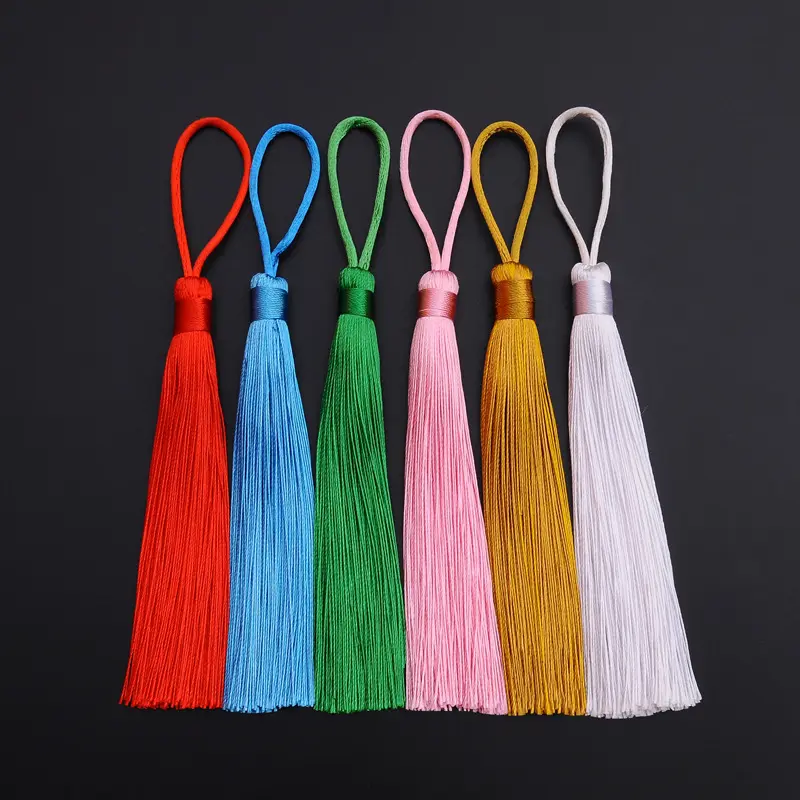 17cm asılı halat longTassels saçak dikiş patlama püskül kenar anahtar püsküller DIY süslemek perde erişim