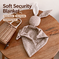 Doudou Lapin en Peluche pour Bébé, Couverture Réconfortante, Jouet Apaisant Doux pour Nouveau-nés, Berceau, Poussette, Crèche et Voyage