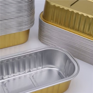 Plateau de papier d'aluminium rectangulaire jetable pour micro-ondes, récipient durable à haute température, tasse pour la cuisson de fête, mini moule à pain - Product Image 4