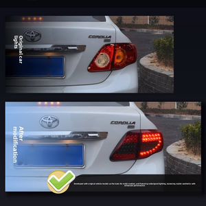 New Design AURON Waterproof ABS <b>Red</b> Car <b>LED</b> Taillight for Turn Signals Corolla 2007-2010 12V Hot Sale Stop Lamp Tail <b>light</b> - Product Image 2