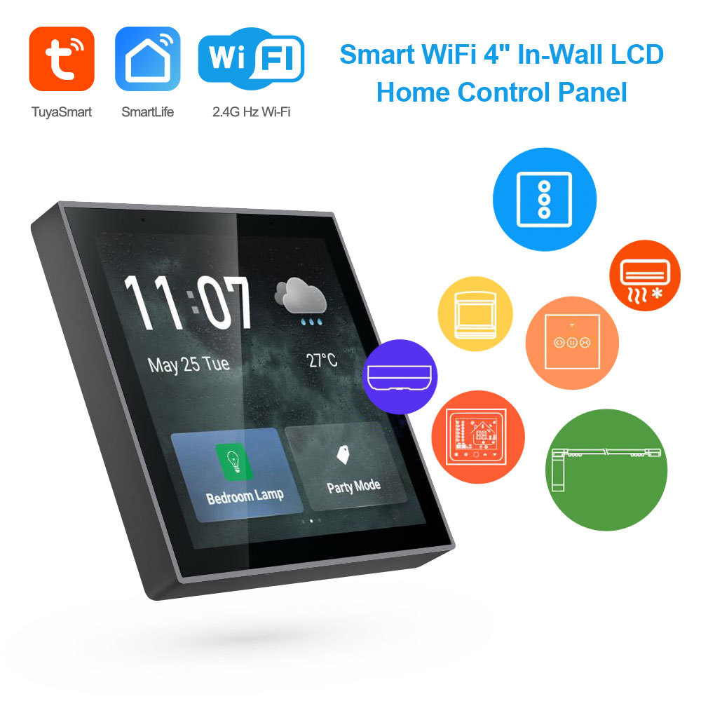 2023 TOP Sales Tuya Smart WiFi 4'' In-Wall LCD OS Android 8.1 Home Control Panel PST-T6E · image 4
