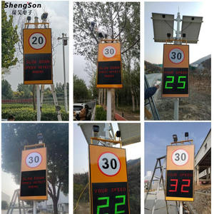 Panneau de signalisation routière LED solaire extérieur sur pied <span class=keywords><strong>en</strong></span> acier galvanisé avec film réfléchissant de troisième qualité pour la circulation routière - Product Image 4